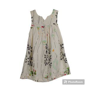 White Yo Baby Dress With Floral Design